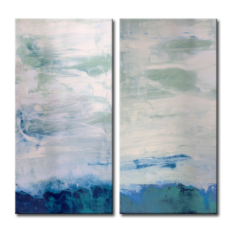Wrought Studio Abstract 2 Piece Wrapped Canvas Graphic Art