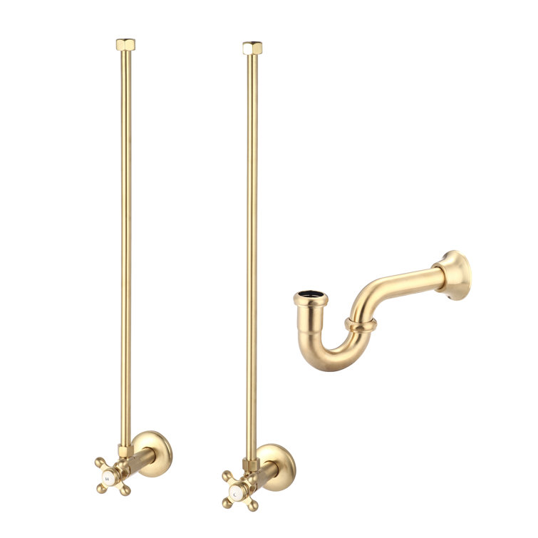 dCOR design Classic P-Trap Water Supply Kit in Chrome Finish ...