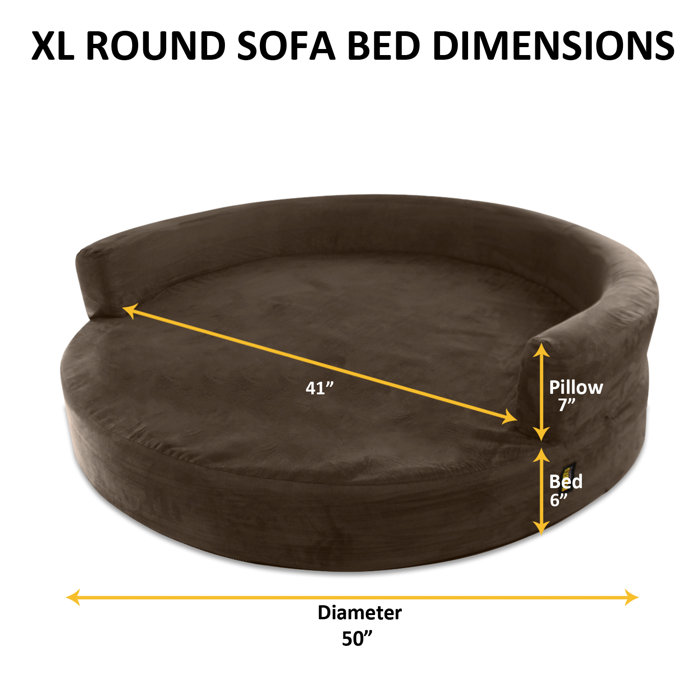Archie Oscar Fala Deluxe Orthopedic Memory Foam Bolster Dog Sofa