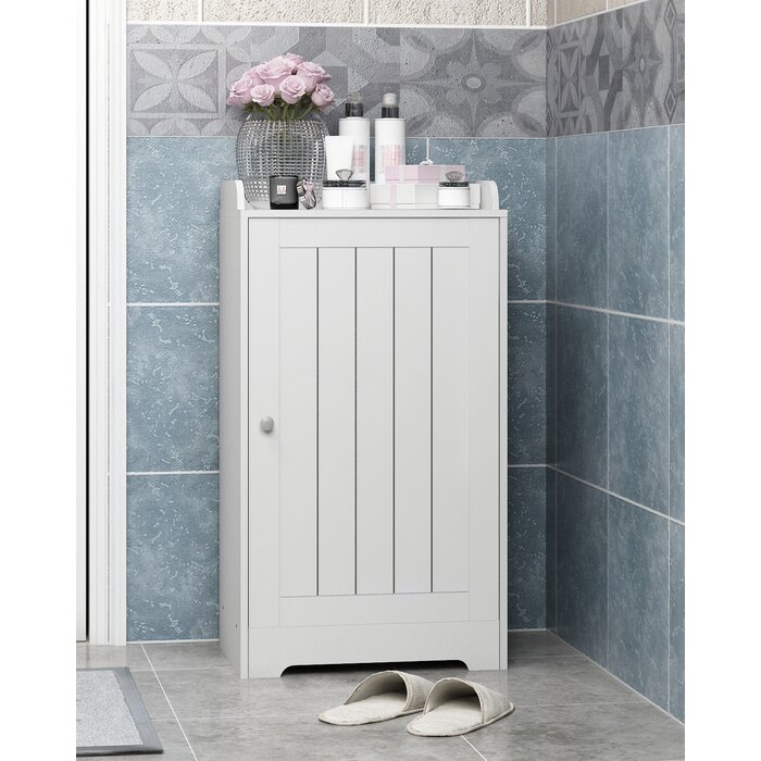 Home Garden Bath Small Bathroom Floor Cabinet With Door Storage