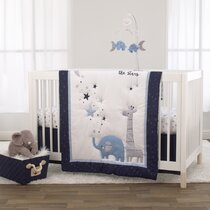 Blue Ping 3 Piece Cot Sheet Set / Blue Blanket Kidz Kiss Cot Bedding Set 
