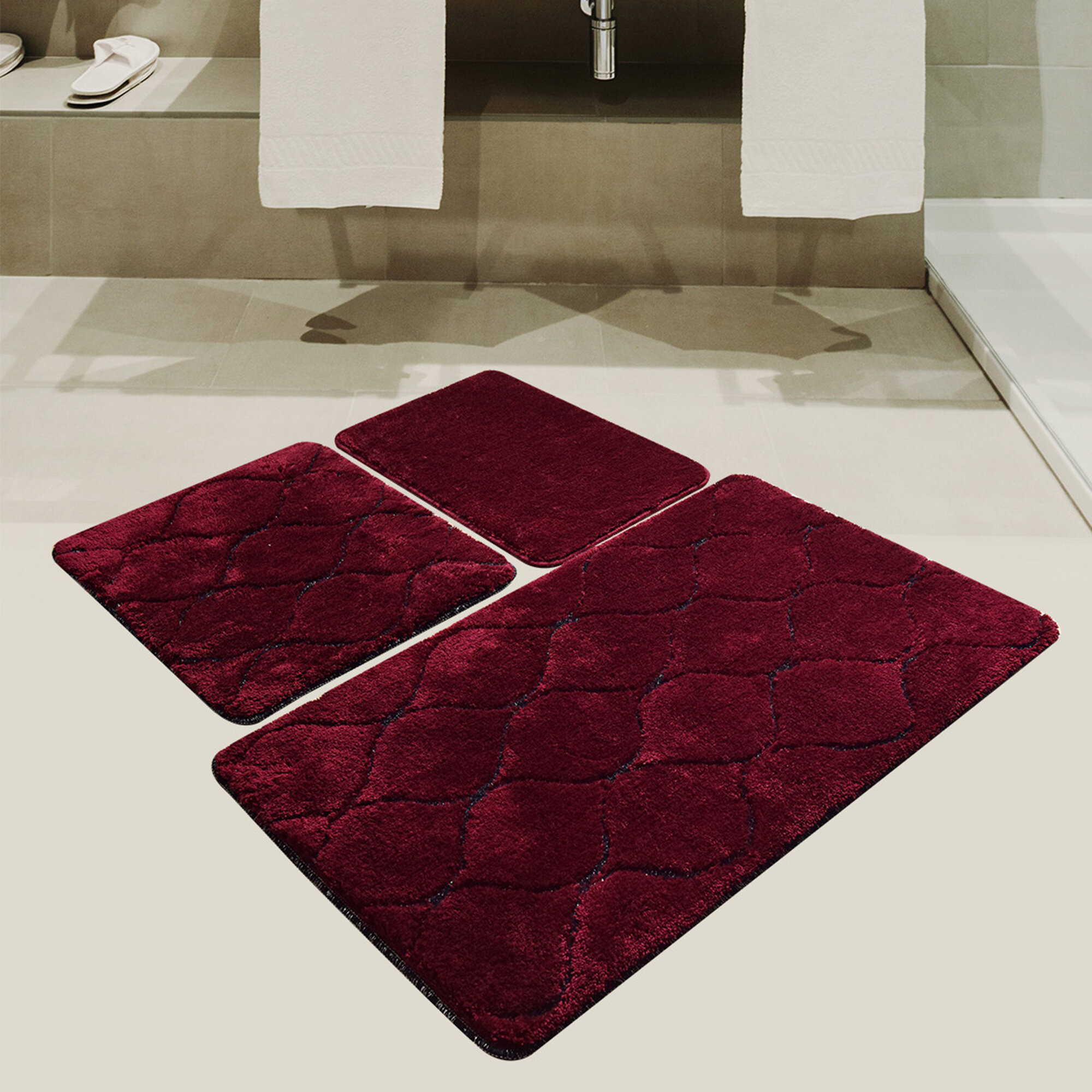 East Urban Home Arrie 3 Piece Bath Rug Set | Wayfair