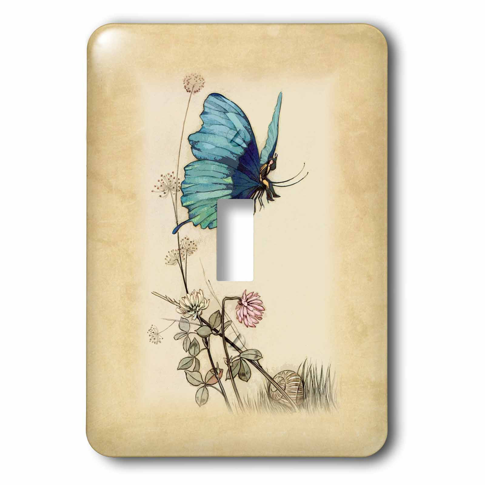 3drose Butterfly Girl And Flowers 1 Gang Toggle Light Switch Wall Plate Wayfair