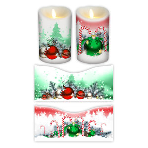 2 Piece Holiday Votive Candle Wrap (Set of 2)