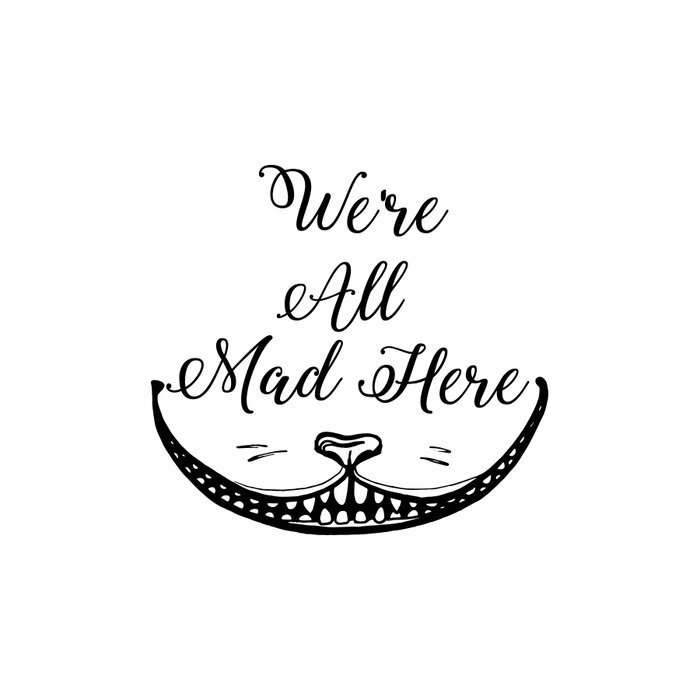 Cohan Were All Mad Here Cheshire Cat Wall Decal