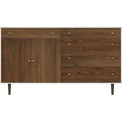 Mimo 5 Drawer Combo Dresser Copeland Furniture Leg Color Bronze