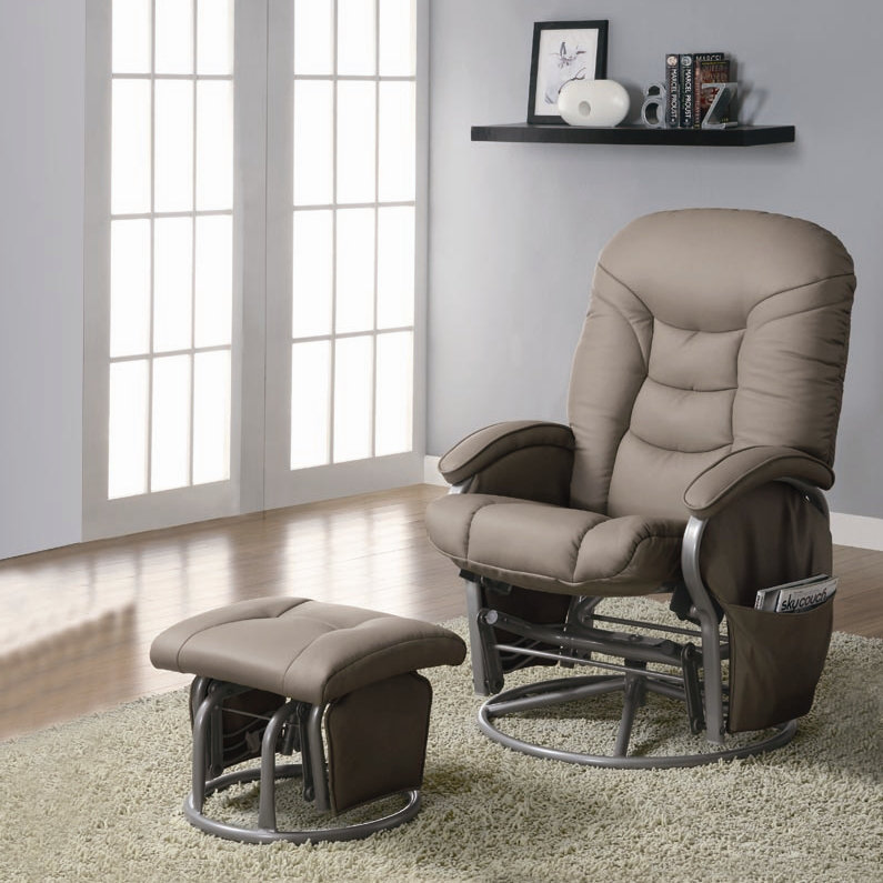 lane reclining glider with ottoman
