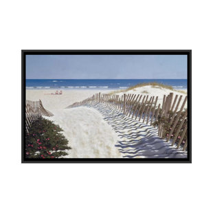 Black And White Sand Beach Landscape Wall Art Large Poster & Canvas Pictures 