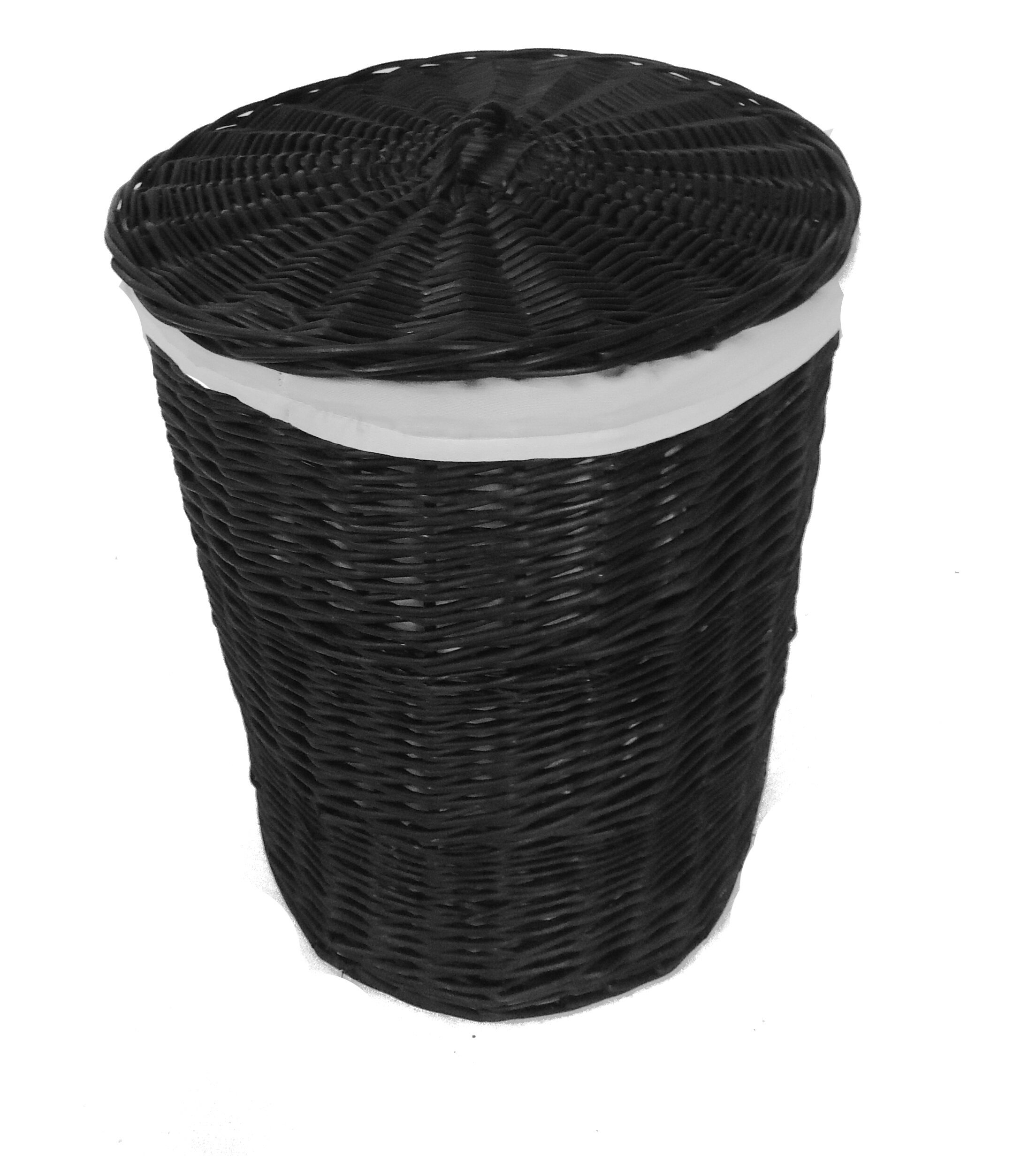 black laundry bin