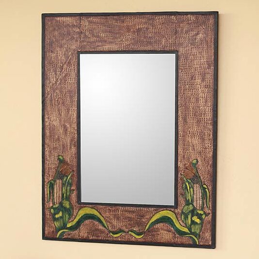 West African Mirror Handcrafted Rustic Sese Wood Wall Art /'Worlasi Rings/' NOVICA