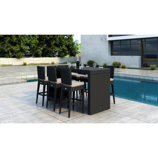 Glendale 7 Piece Bar Height Dining Set with Sunbrella Cushion