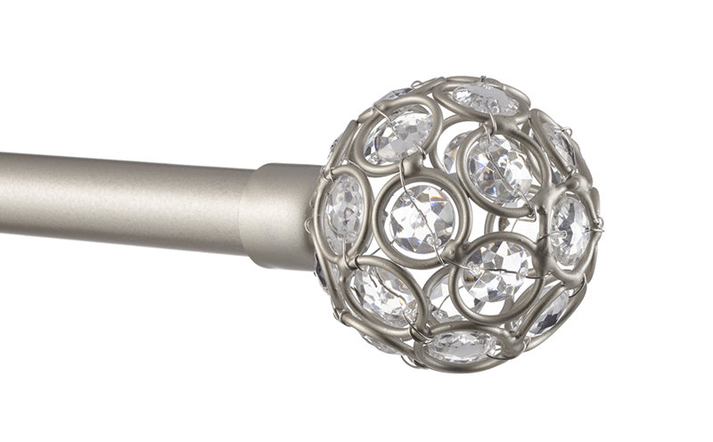 Breene Adjustable Curtain Rod Finish: Silver, Size: 36" - 72"