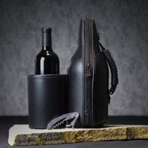 leather wine bottle carrier