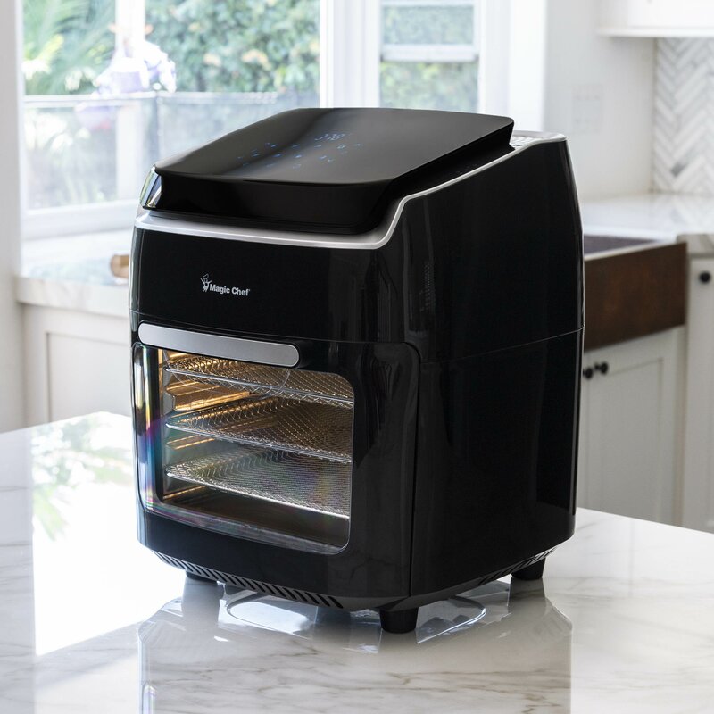 Magic Chef 9 9 Liter Compact Countertop Digital Air Fryer Oven