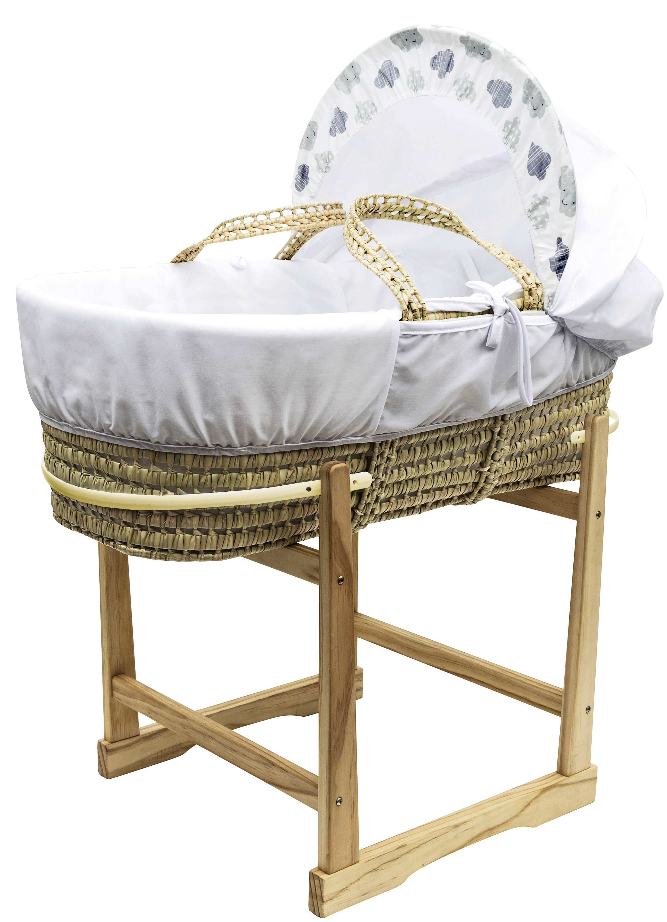large wicker crib bedding