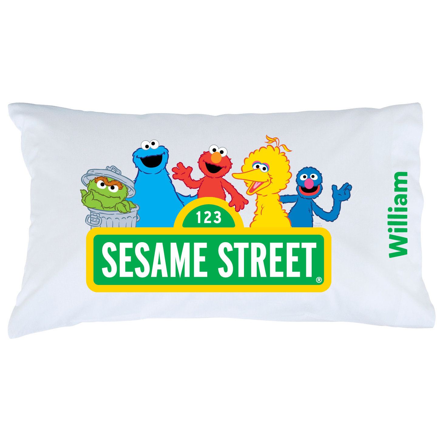 Your Name Personalized Elmo Sesame Street Pillow Case Custom Made w
