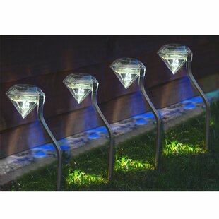 Hardiman Solar Powered Diamond 1-Light LED Pathway Light (Set Of 8) By Sol 72 Outdoor
