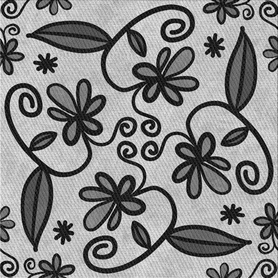 Floral Gray Area Rug East Urban Home Rug Size: Rectangle 8' x 10'