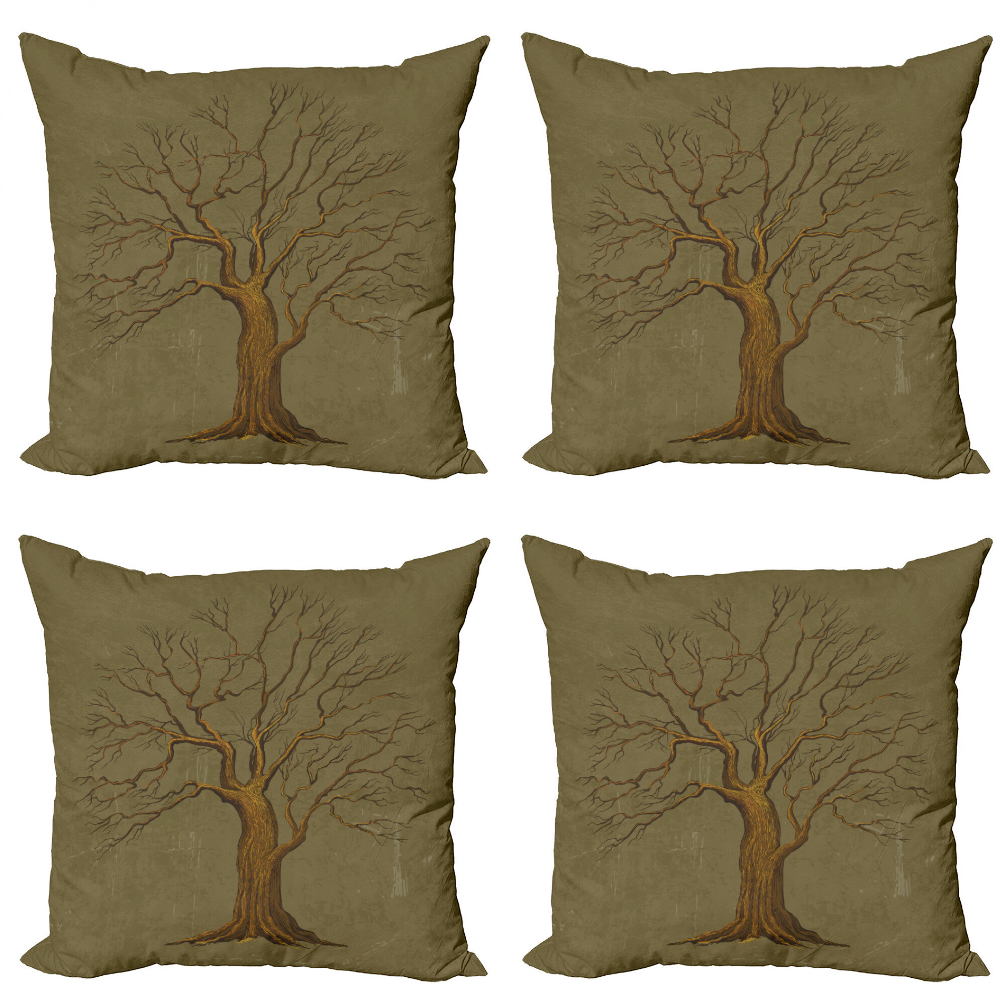 20x20" Cushion Cover Print Tree Plyester Square Pillow Bedroom Car Home Décor