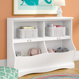 white childs bookcase