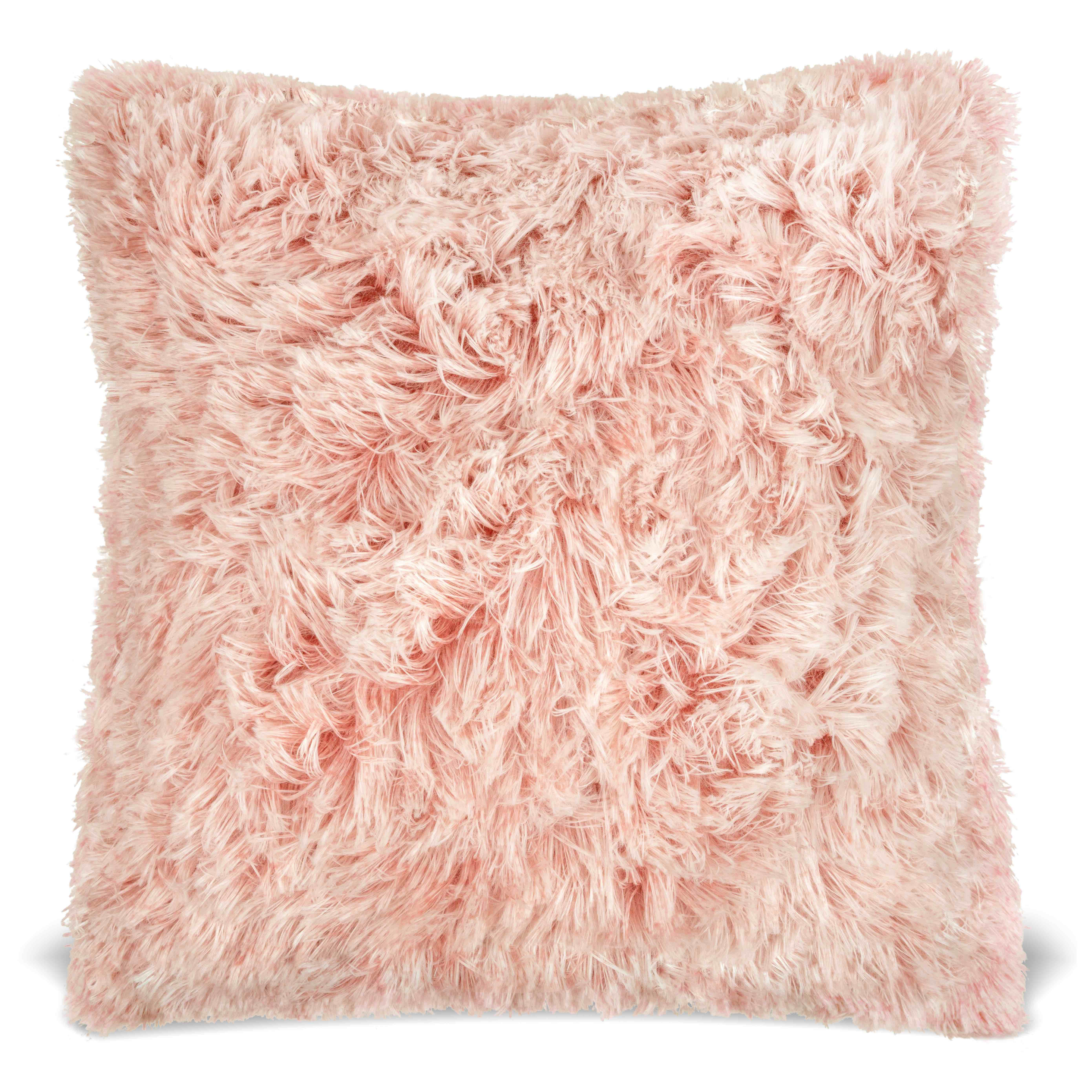 plush pink throw pillows