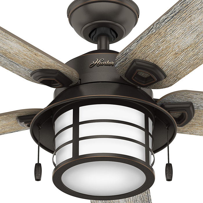 Hunter Fan 54 Key Biscayne Prestige 5 Blade Ceiling Fan Light
