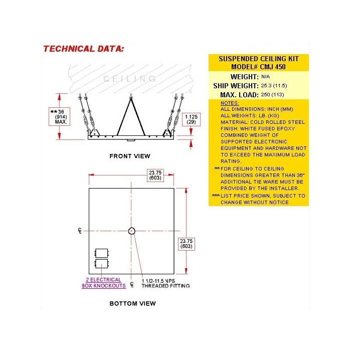 Suspended Ceiling Plate