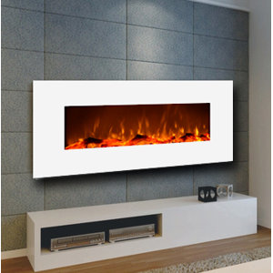 Ivory Wall Mount Electric Fireplace