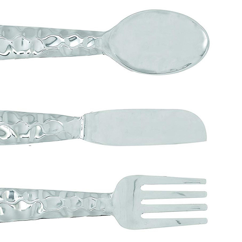 Latitude Run 3 Piece Silver Metal Utensil Wall Decor Set Reviews