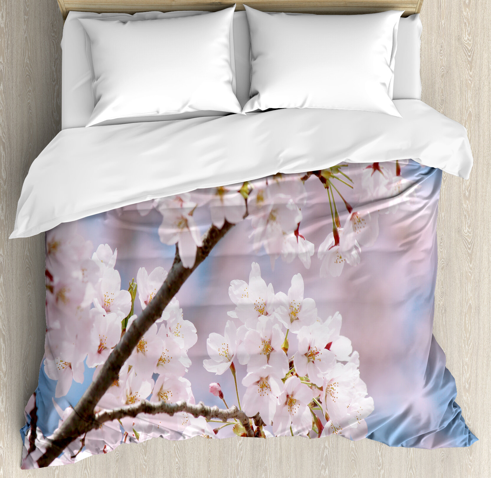 East Urban Home Spring Floral Tree Branches Cherry Blossom Petals