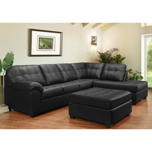 Yarber Leather Sectional With Ottoman by Red Barrel Studio Fresh