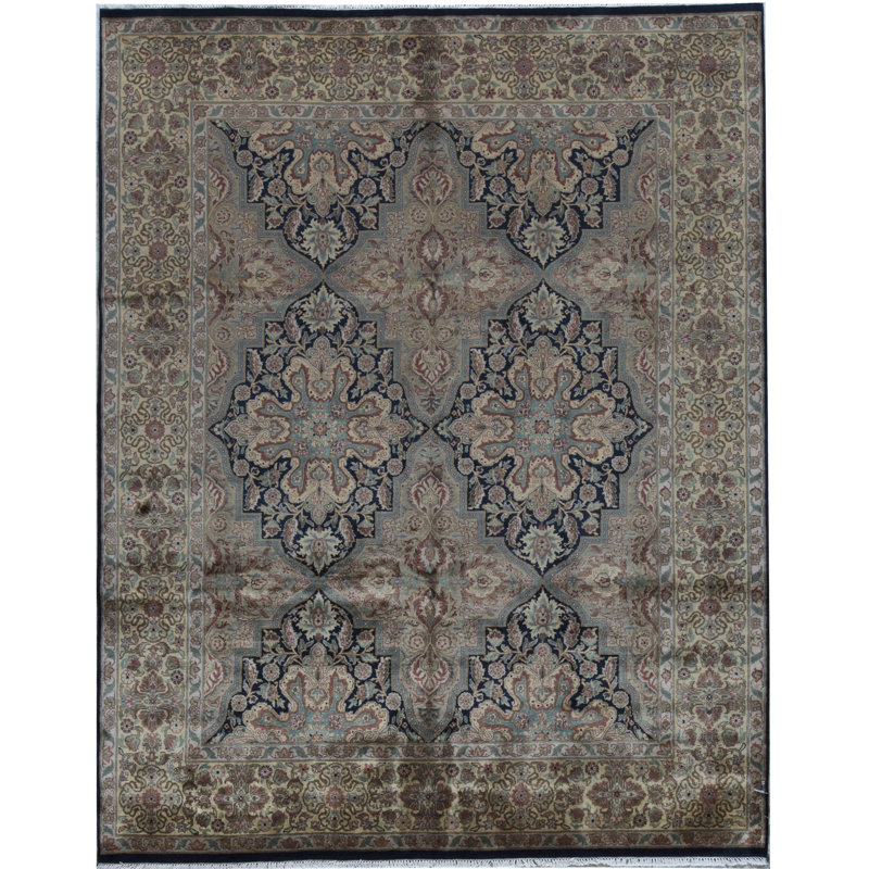 Bokara Rug Co Inc Avalon Oriental Hand Knotted 8 X 10 Wool Black Gold Area Rug Wayfair