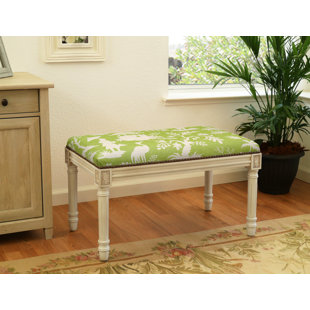 Go to store & view more images 123 Creations Floral Upholstered and Wood Bench