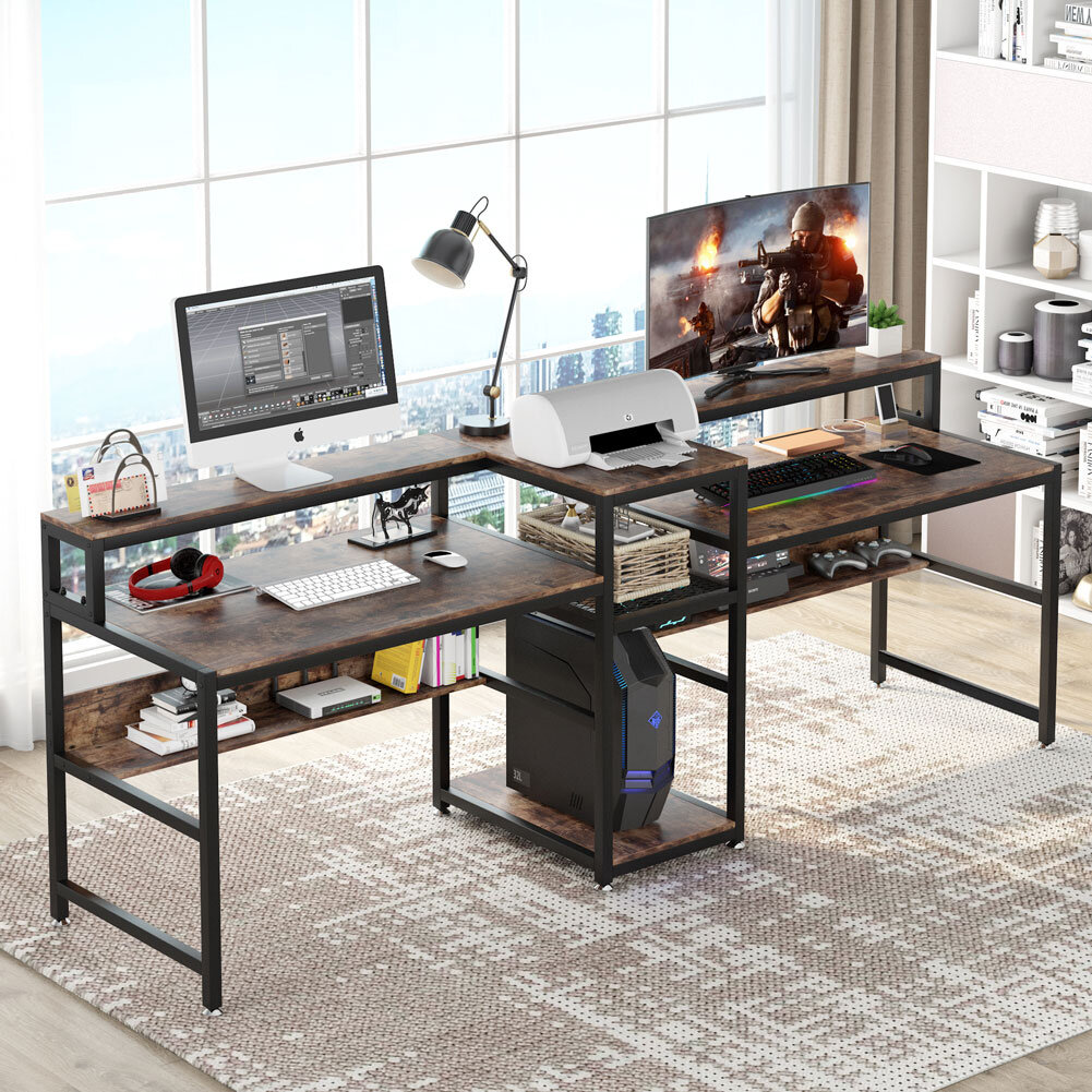 double desk wayfair