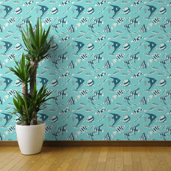 Bayou Breeze Andover Hawaiian Reef Fish Peel And Stick Wallpaper