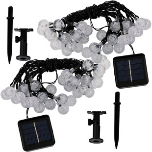 Best Borden LED Solar Powered 30 Light Globe String Light By The Holiday Aisle Outdoor Lighting Borden LED Solar Powered 30 Light Globe String Light By The Holiday Aisle Outdoor Lighting