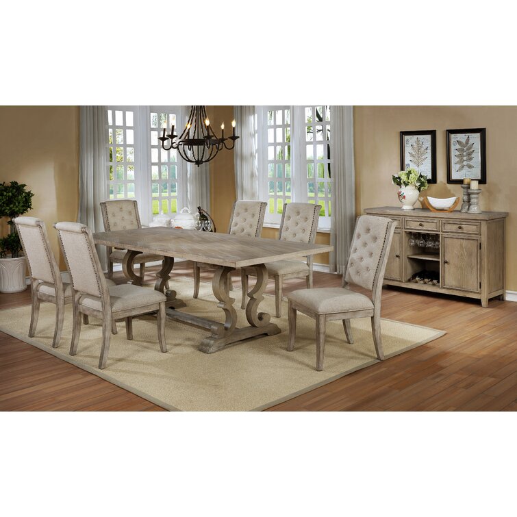 Ophelia & Co. Cogdill Extendable Pine Solid Wood Dining Table & Reviews ...