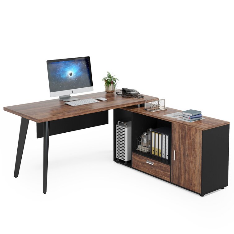 George Oliver Raye L-Shaped Desk & Reviews | Wayfair