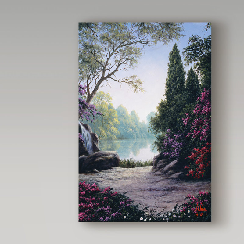 Fikes 'Landscape 1' Oil Painting Print on Wrapped Canvas