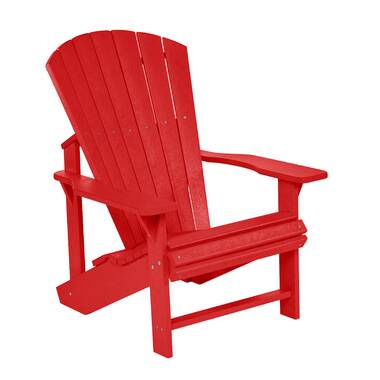 Shine Company Royal Palm Plastic Adirondack Chair Chateau Brown 