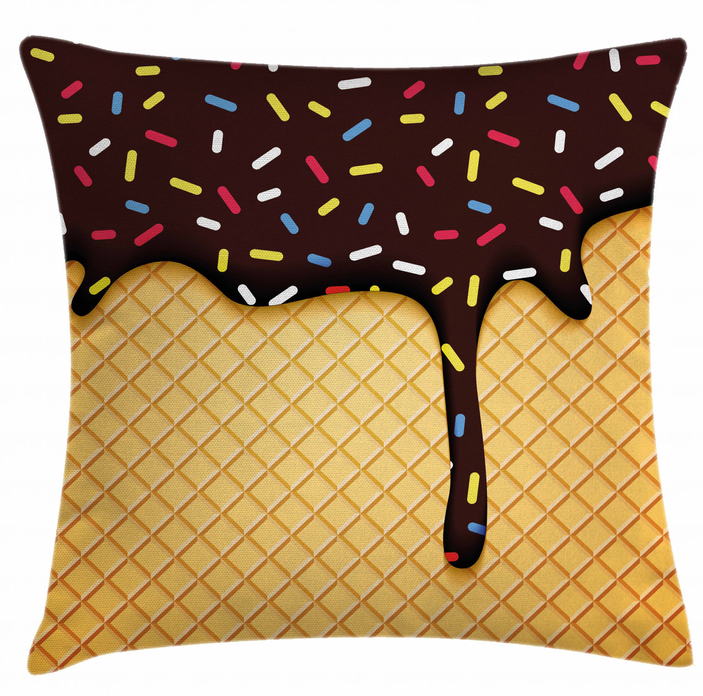 East Urban Home Ambesonne Ice Cream Throw Pillow Cushion Cover