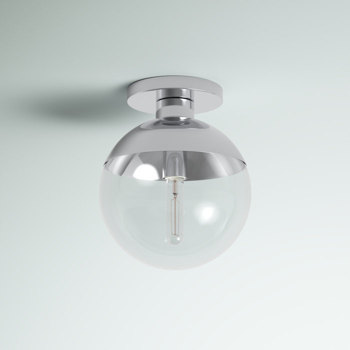 Mercury Row Yearby Simple Globe Semi Flush Mount Light