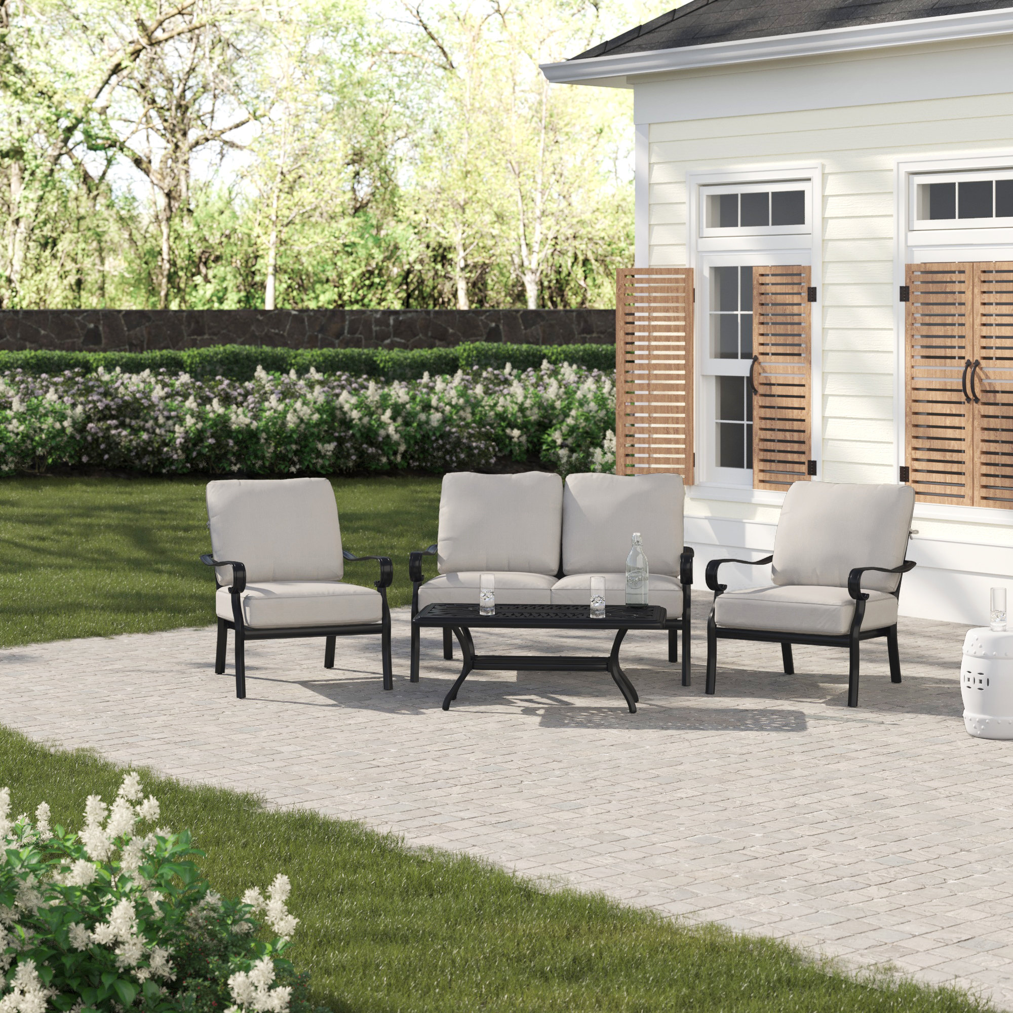 mirando 4 piece sofa set with cushions