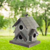 Metal Country Home Birdhouse 6.5 X 5 X 10.25 