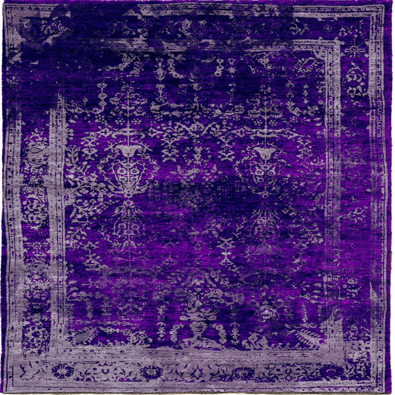 World Menagerie One Of A Kind Laurelynn Hand Knotted Purple 12 Square Area Rug Wayfair