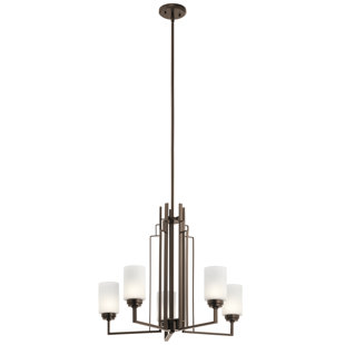 Go to store & view more images Zazueta 5-Light Shaded Chandelier by George Oliver