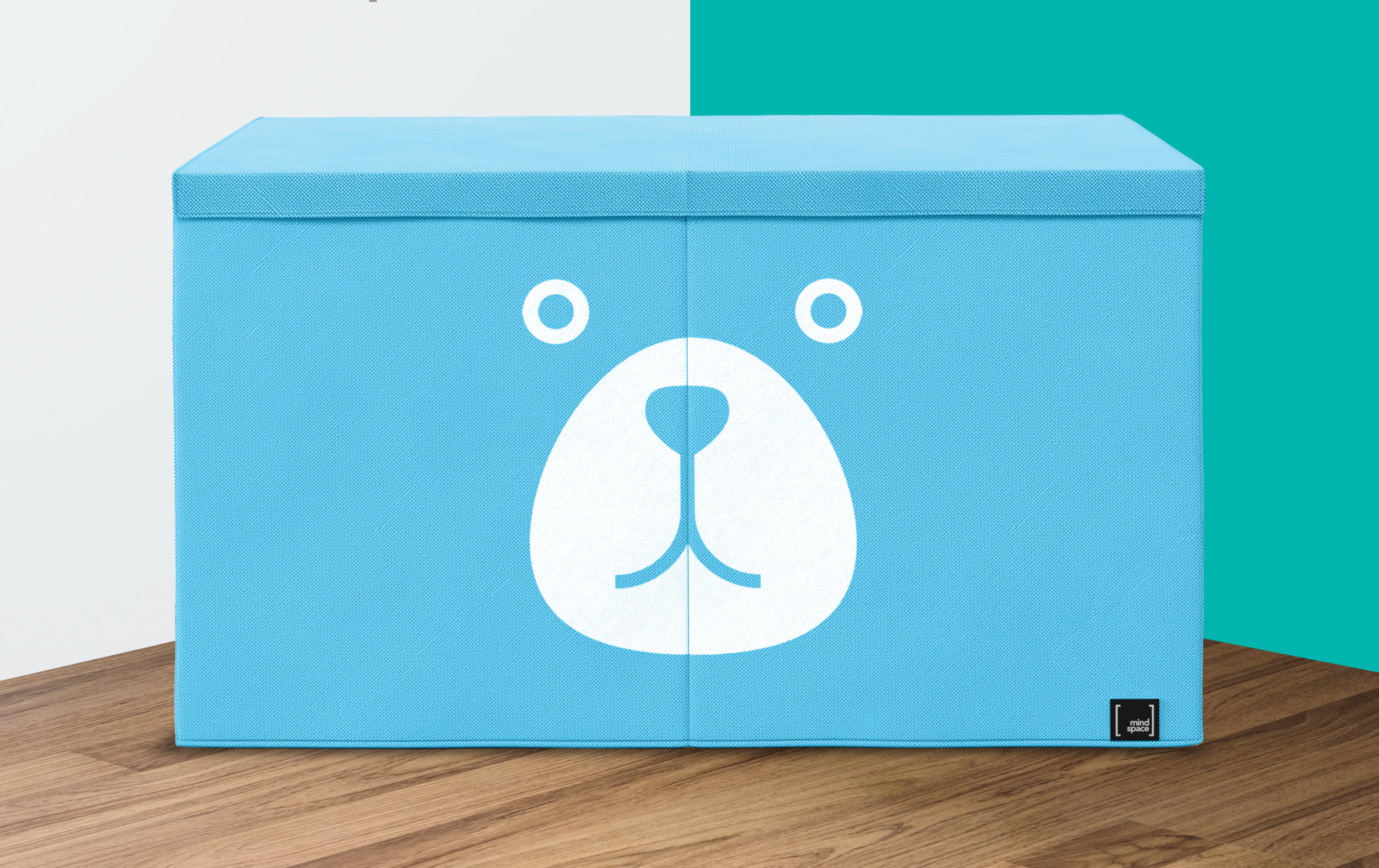 Mindspace Nursery Storage Bins For Kids Storage, Soft Toy Box With Lid