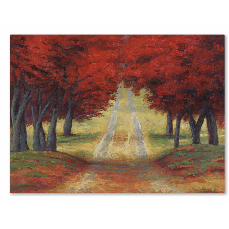 Trademark Art Autumn Pathway By Daniel Moises Painting Print On