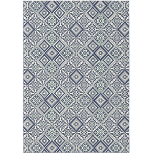 Outdoor Rugs Carpets Mats You Ll Love Wayfair Co Uk Vallie Cream Blue Rug