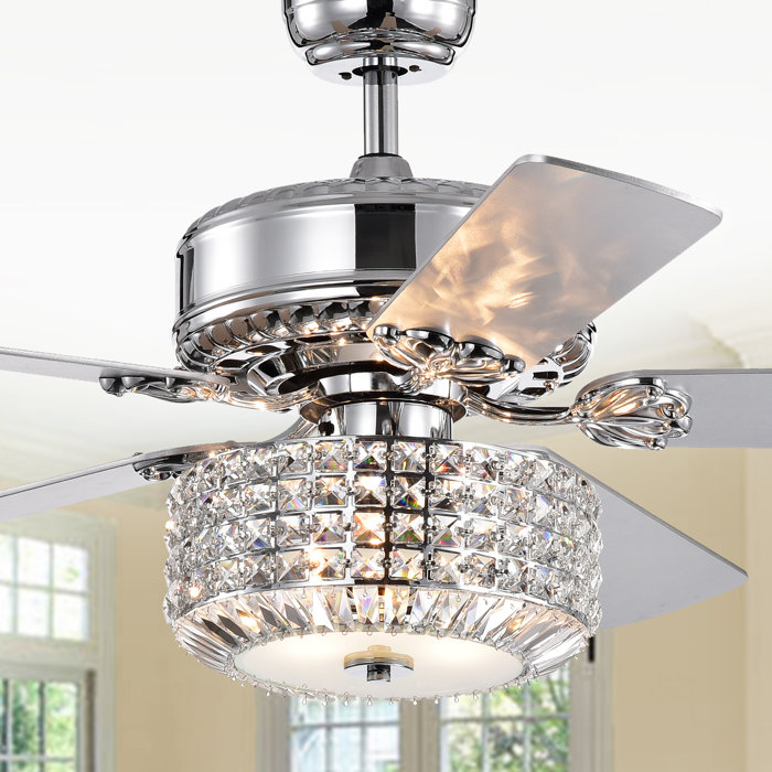 House Of Hampton Pitchford 5 Blade Lighted Ceiling Fan With Remote